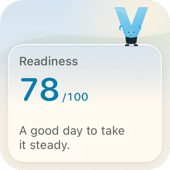 The small Readiness widget: 78 out of 100.